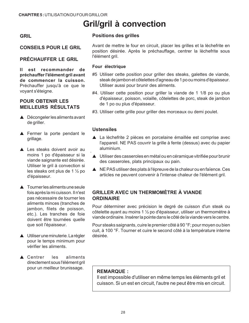 Gril/gril à convection | Thermador Pro-Harmony DP36 User Manual | Page 72 / 128