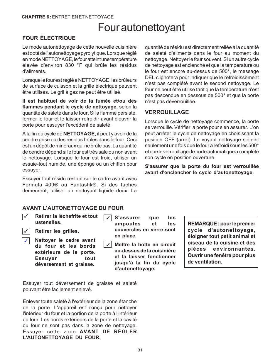 Four autonettoyant | Thermador Pro-Harmony DP36 User Manual | Page 75 / 128