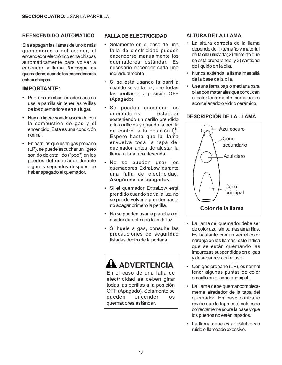 Advertencia | Thermador Pro-Harmony DP36 User Manual | Page 99 / 128
