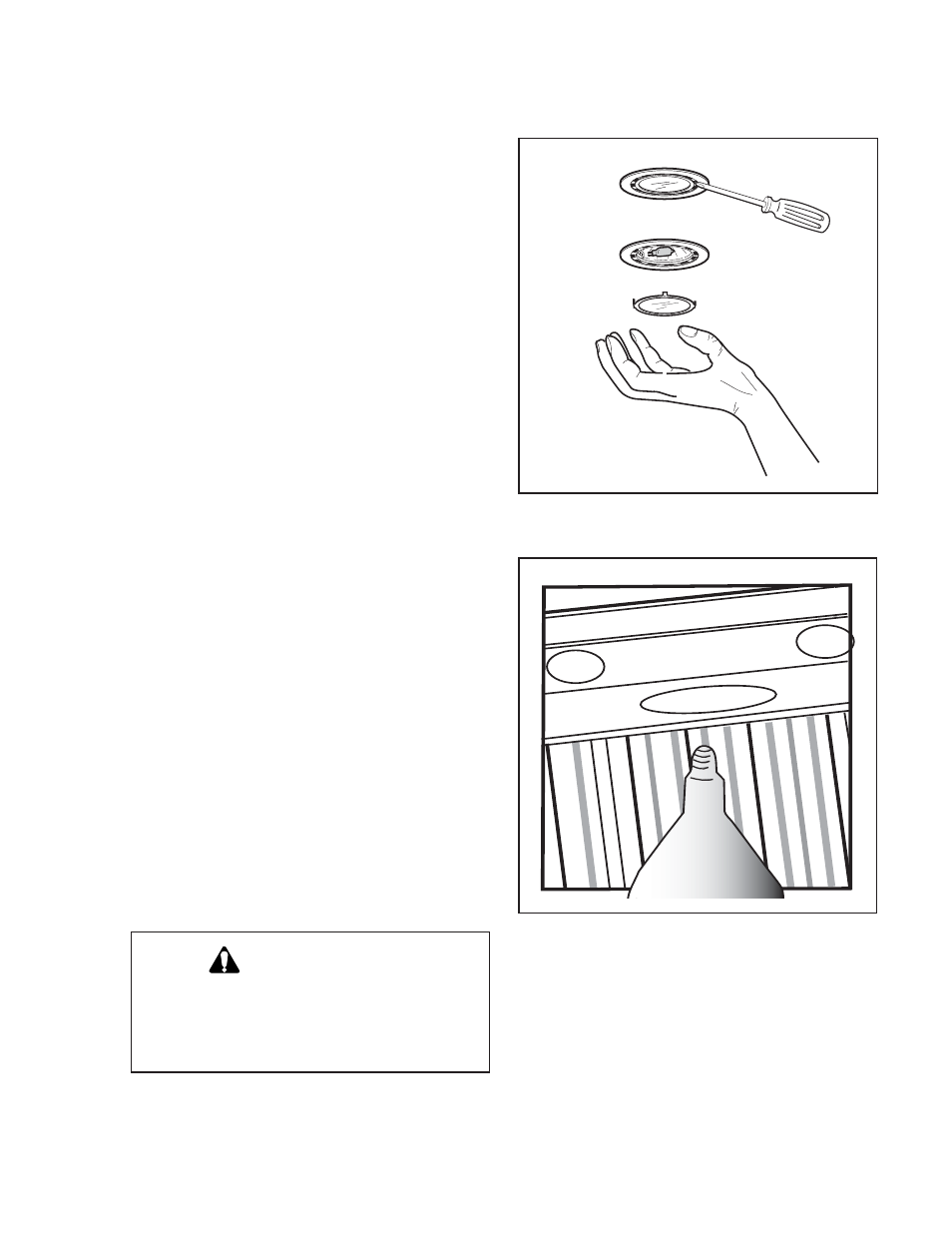 Maintenance, Lights, Caution | Heat lamp replacement, Halogen light replacement | Thermador PH48 User Manual | Page 7 / 28