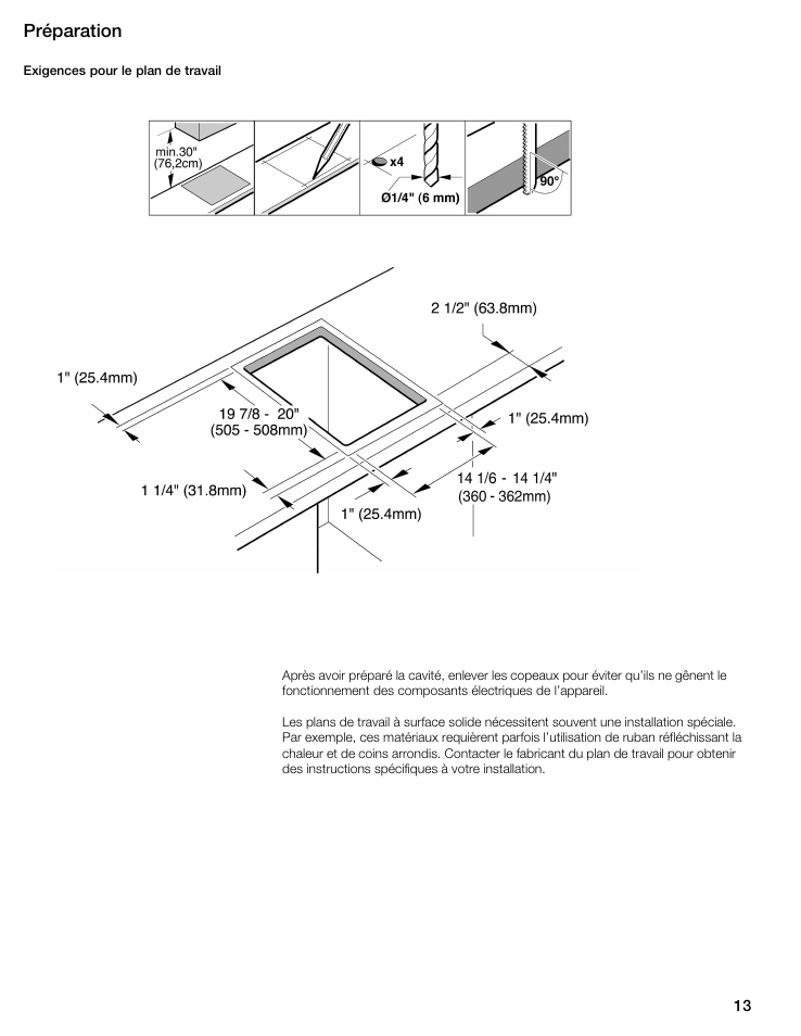 Préparation | Thermador CIT151DS User Manual | Page 12 / 26