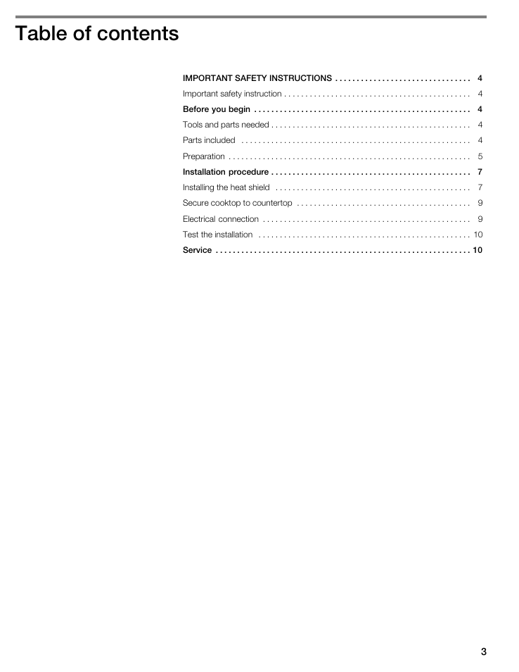 Thermador CIT151DS User Manual | Page 2 / 26