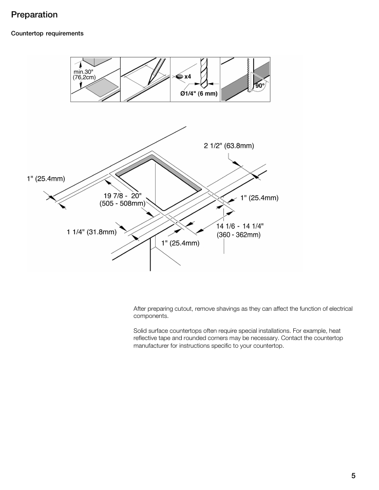 Preparation | Thermador CIT151DS User Manual | Page 4 / 26