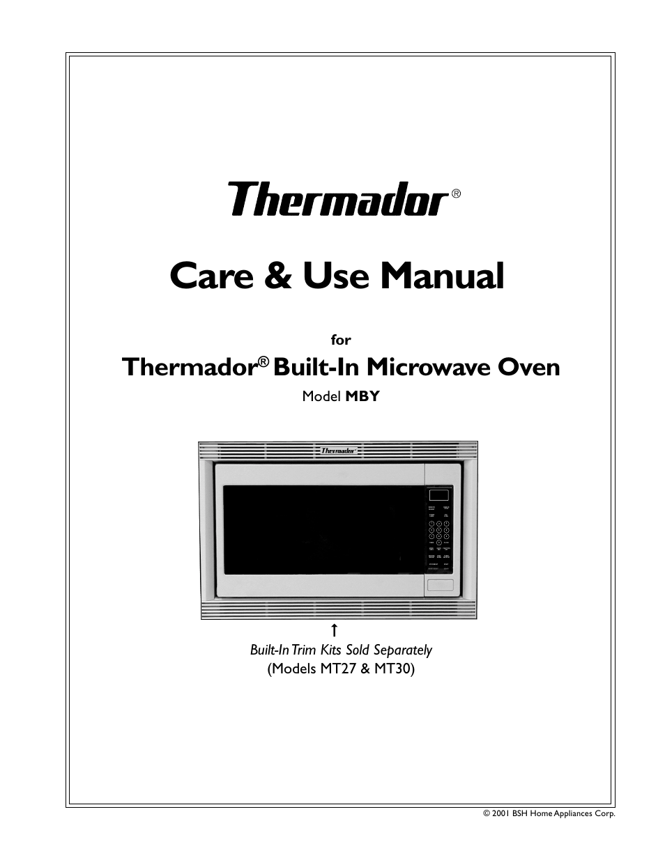 Thermador MT27 User Manual | 24 pages