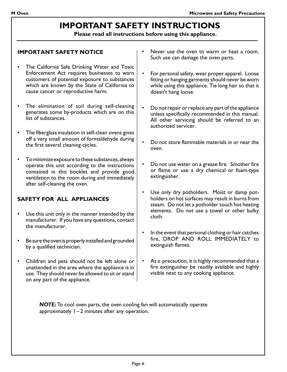 Important safety instructions | Thermador MT27 User Manual | Page 8 / 24