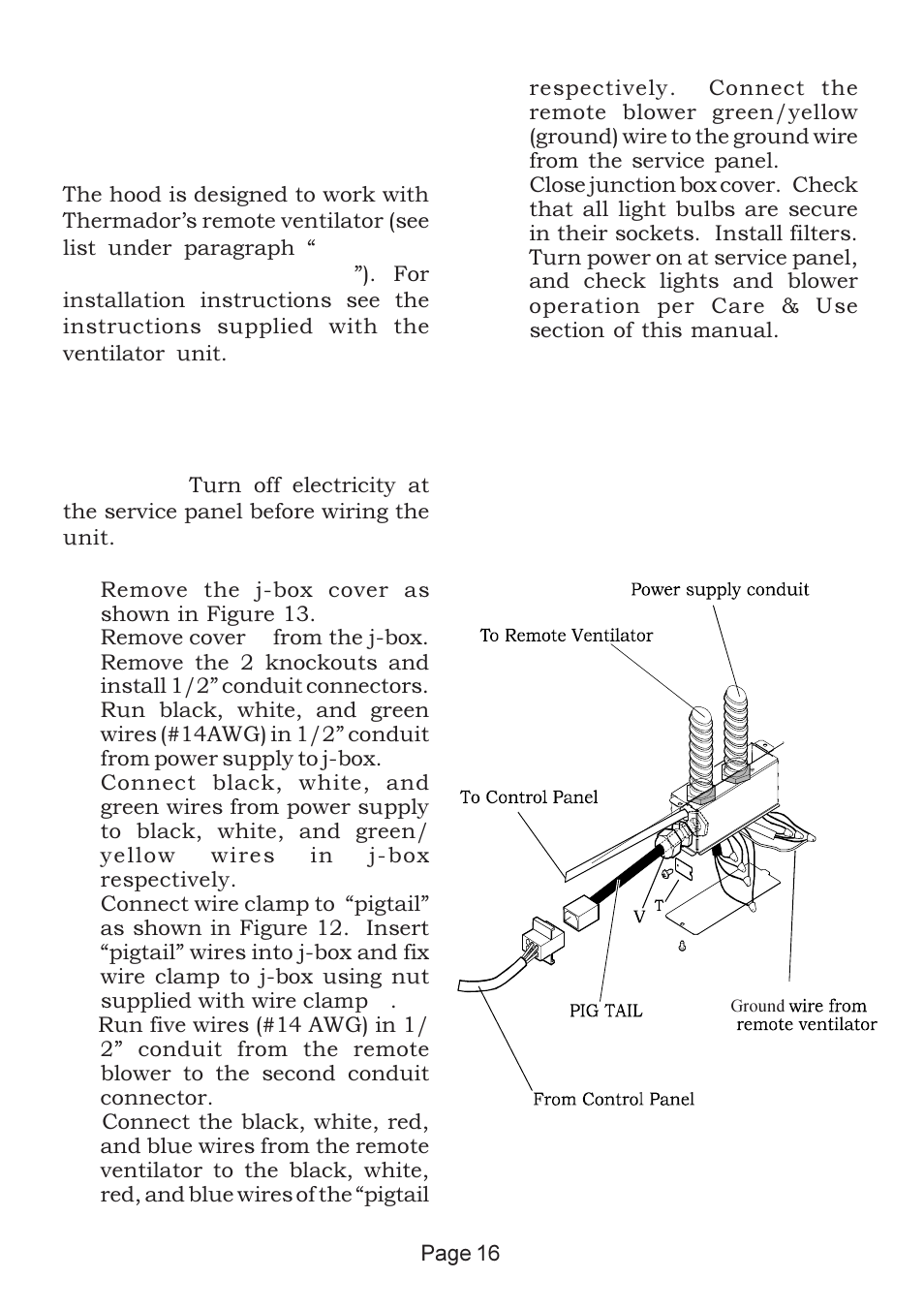 Thermador VTN420B User Manual | Page 16 / 17