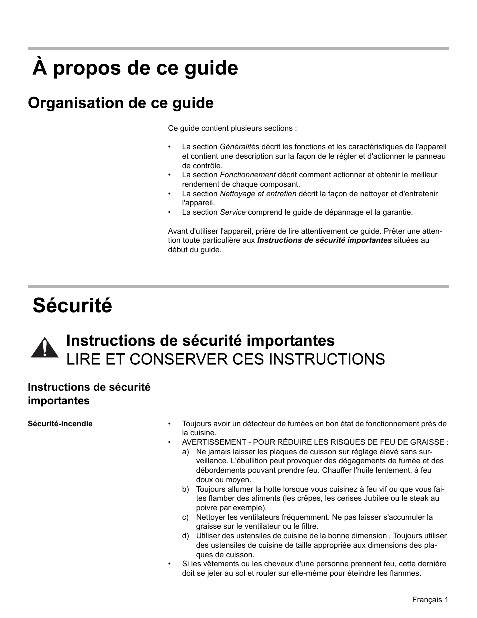 Instructions de sécurité importantes | Thermador VCI2 User Manual | Page 13 / 36