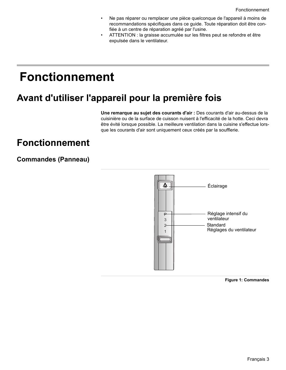 Commandes (panneau) | Thermador VCI2 User Manual | Page 15 / 36