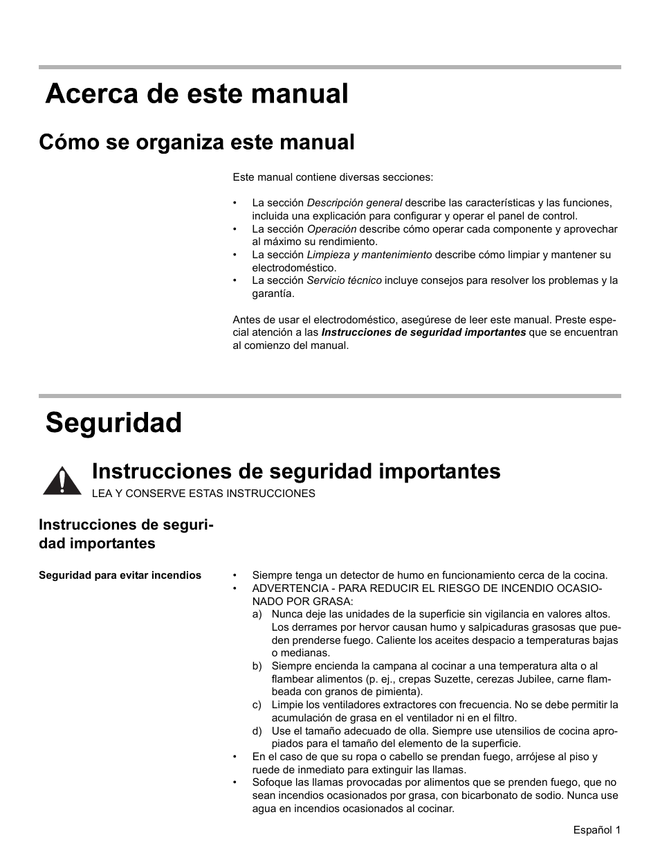 Instrucciones de seguri- dad importantes | Thermador VCI2 User Manual | Page 25 / 36