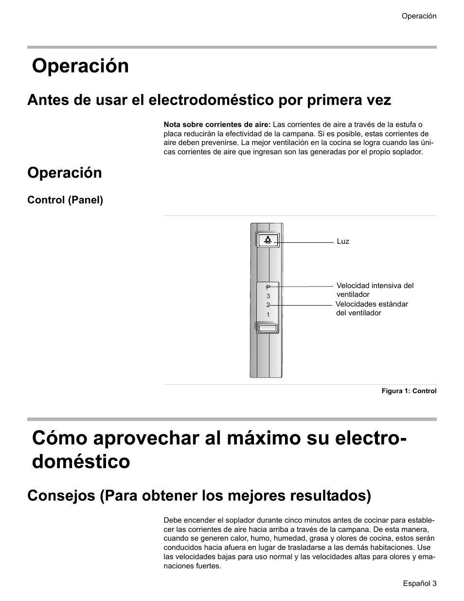 Control (panel) | Thermador VCI2 User Manual | Page 27 / 36