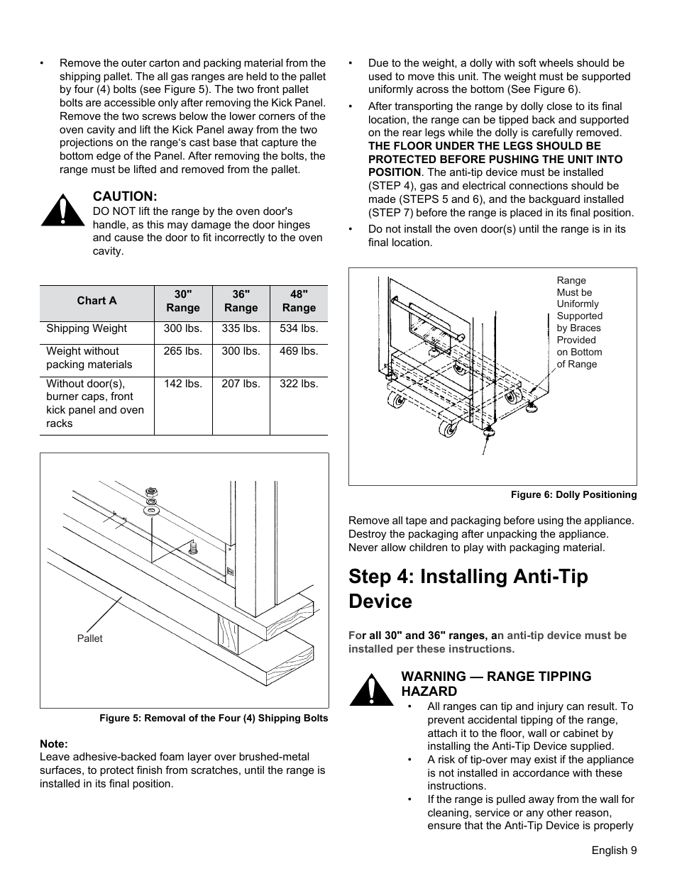 Step 4: installing anti-tip device | Thermador PRG30 User Manual | Page 11 / 64