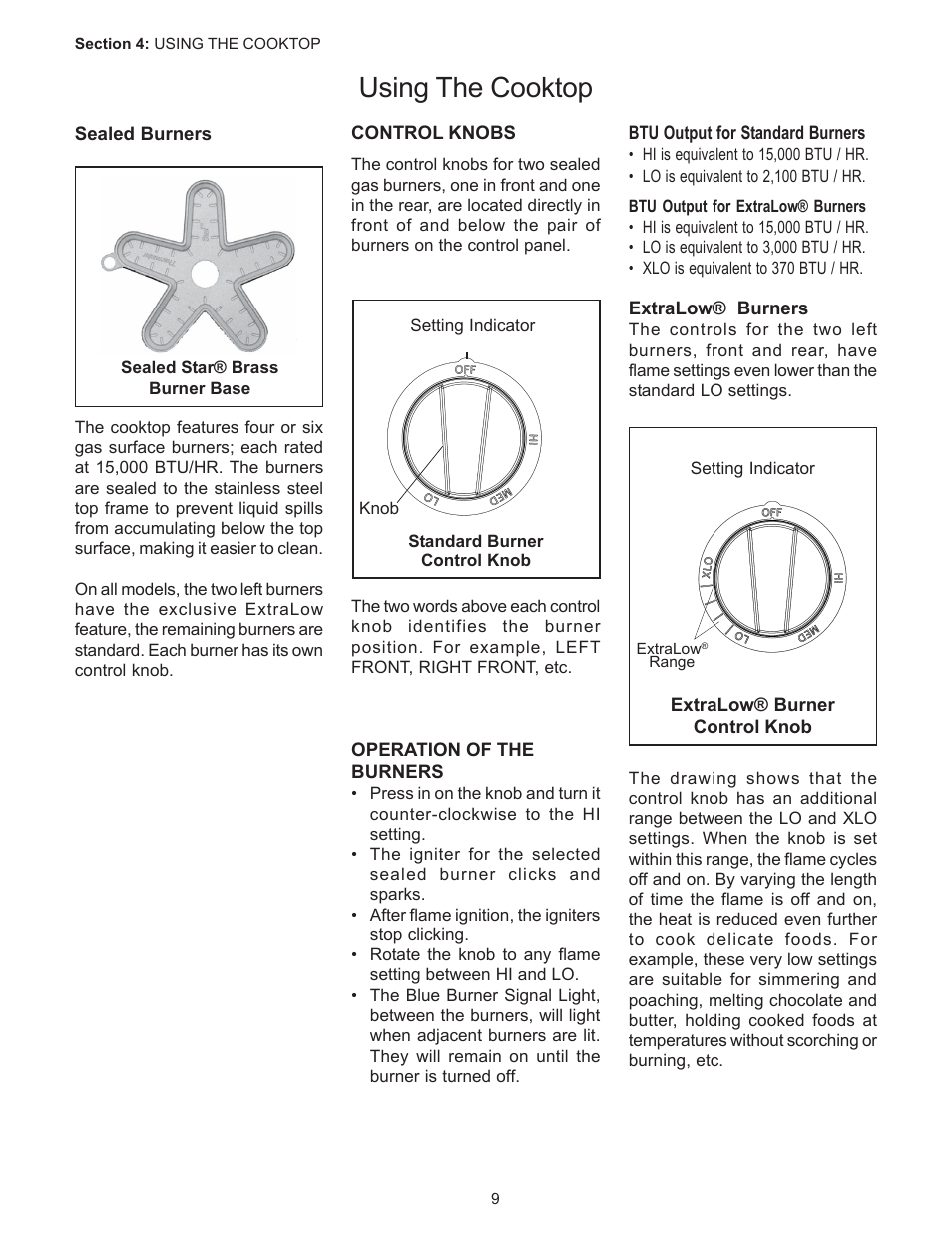Using the cooktop | Thermador PC304 User Manual | Page 11 / 104
