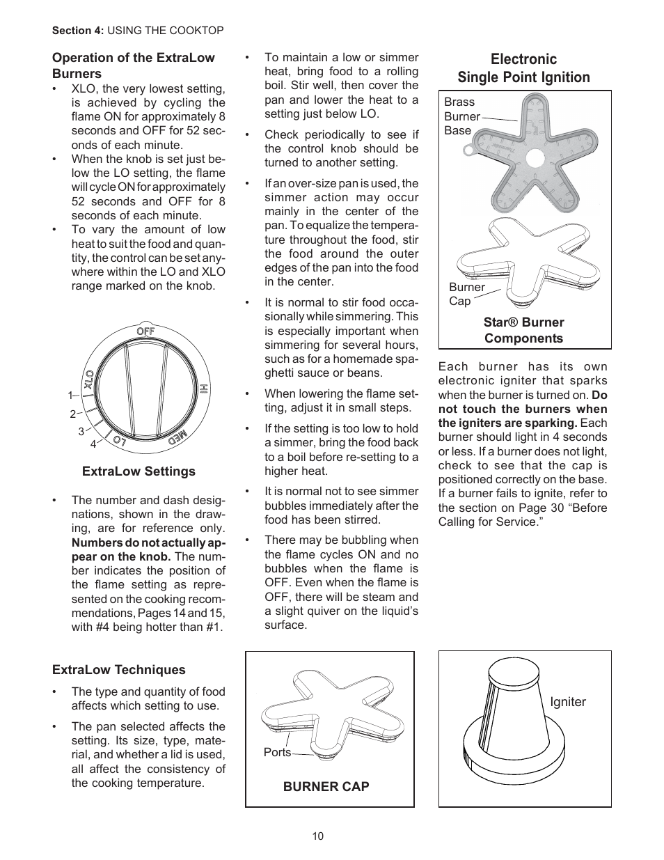 Electronic single point ignition | Thermador PC304 User Manual | Page 12 / 104