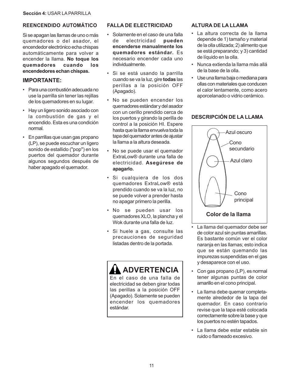 Advertencia | Thermador PC304 User Manual | Page 81 / 104