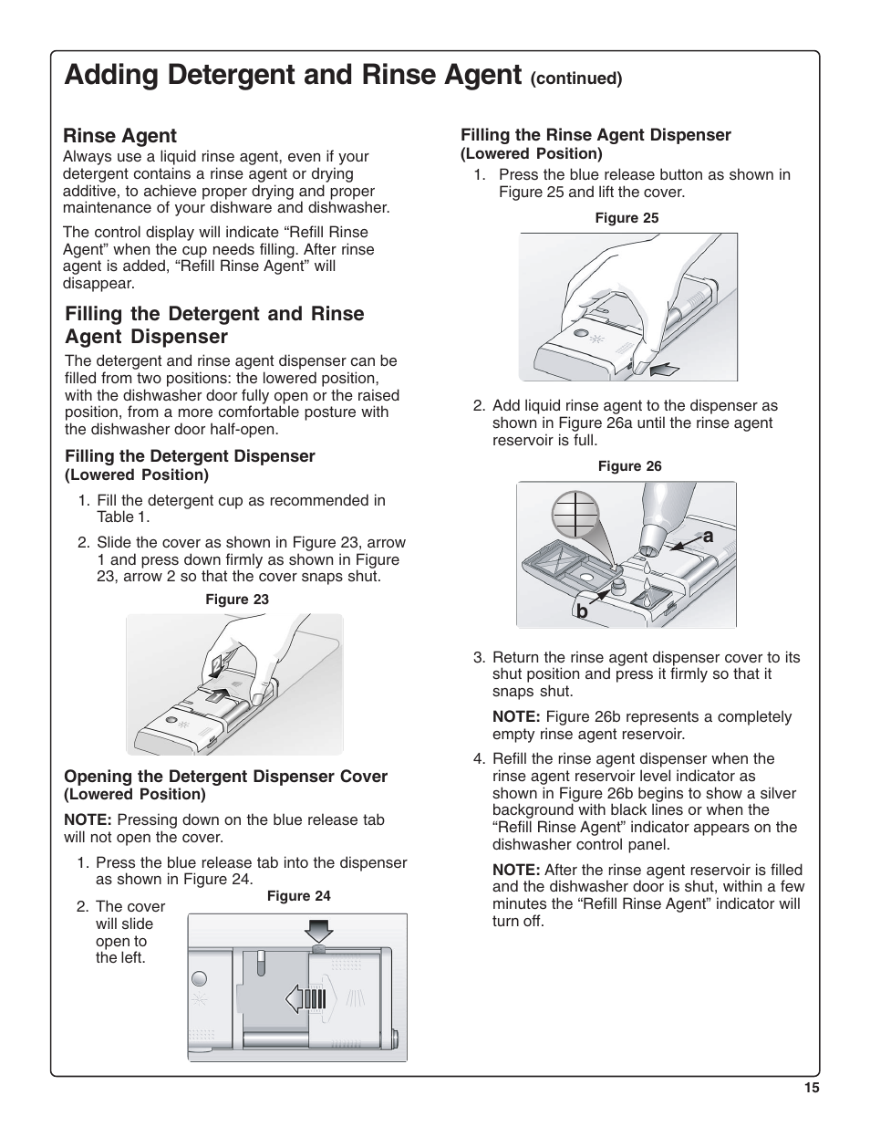 Adding detergent and rinse agent | Thermador DWHD94BF User Manual | Page 17 / 28