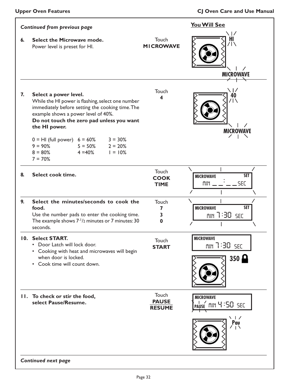 Thermador CJ302 User Manual | Page 34 / 68