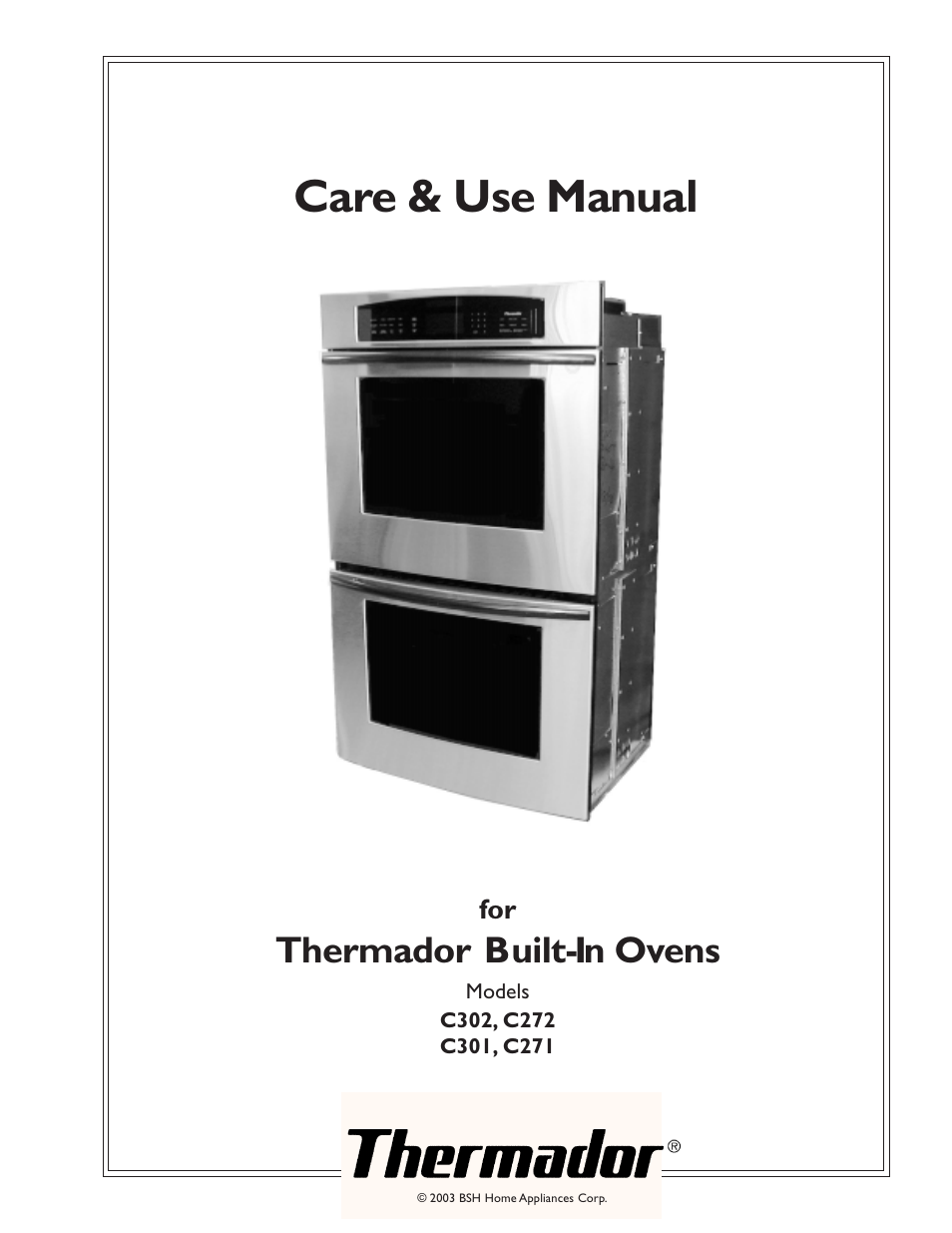 Thermador C272  EN User Manual | 40 pages