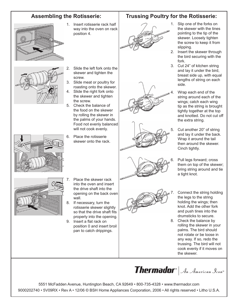 Thermador PODC301 User Manual | Page 2 / 2