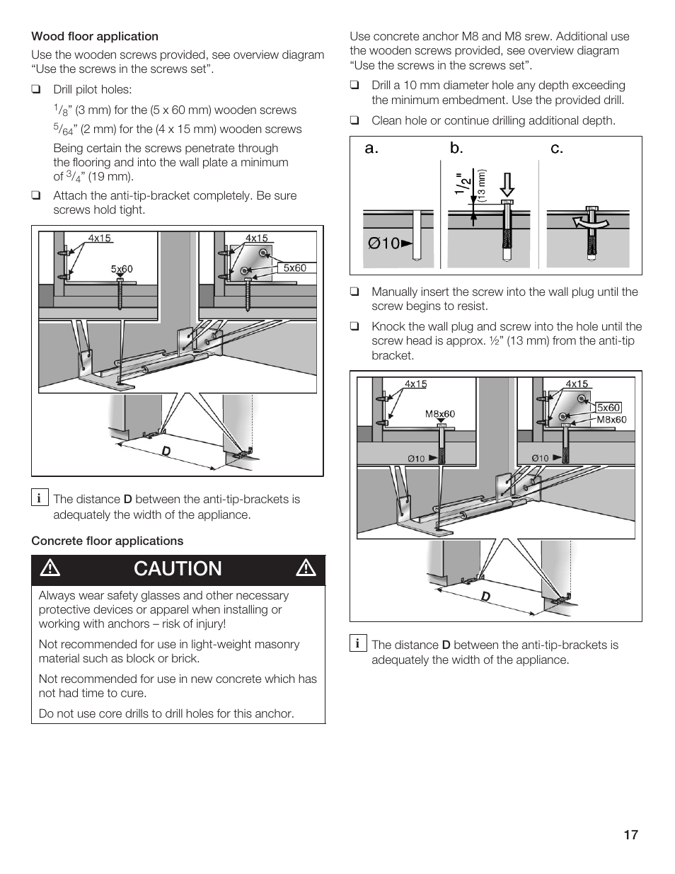 Caution | Thermador T36IB70NSP User Manual | Page 17 / 104