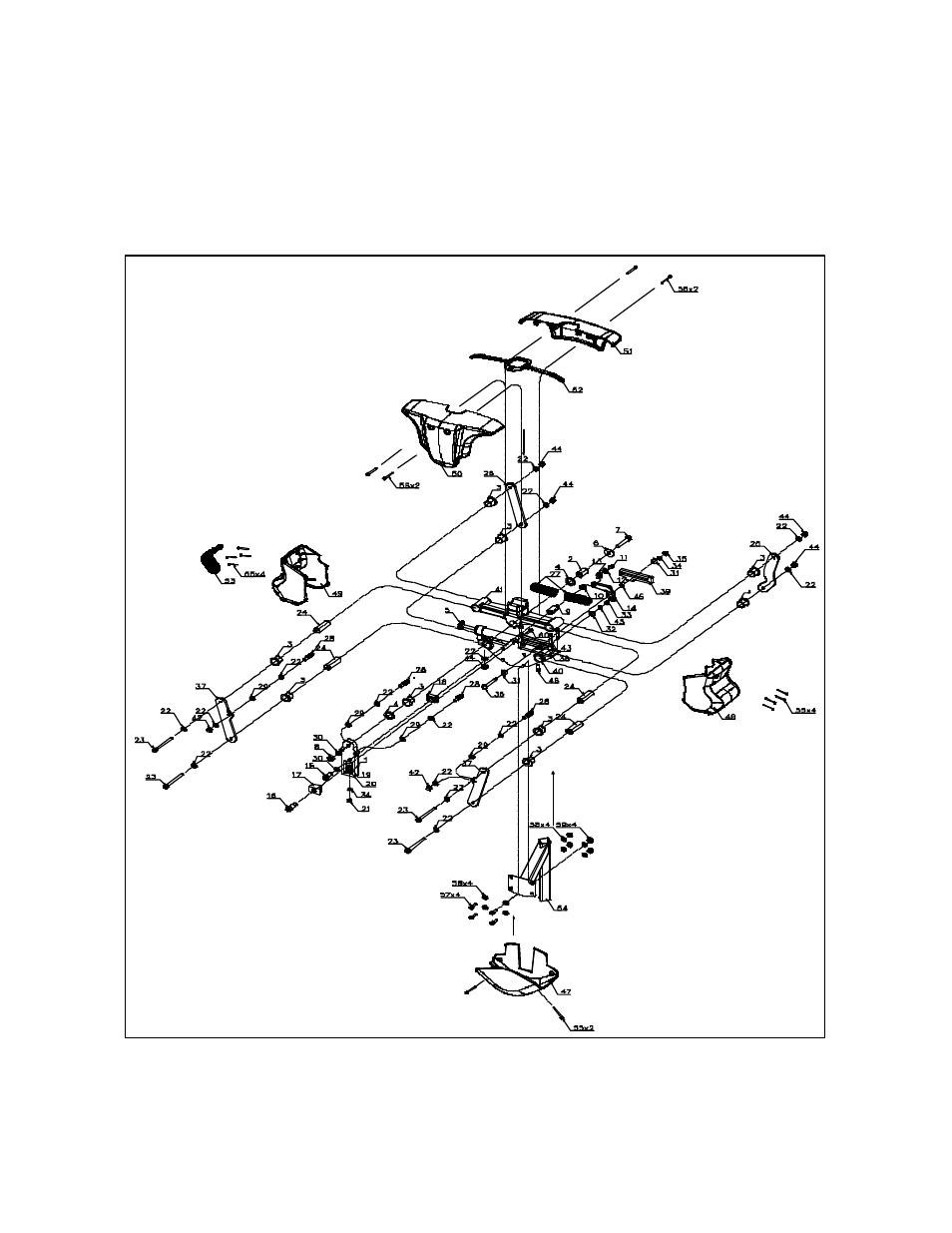 X-bars exploded view | Trixter X-Bike User Manual | Page 32 / 43