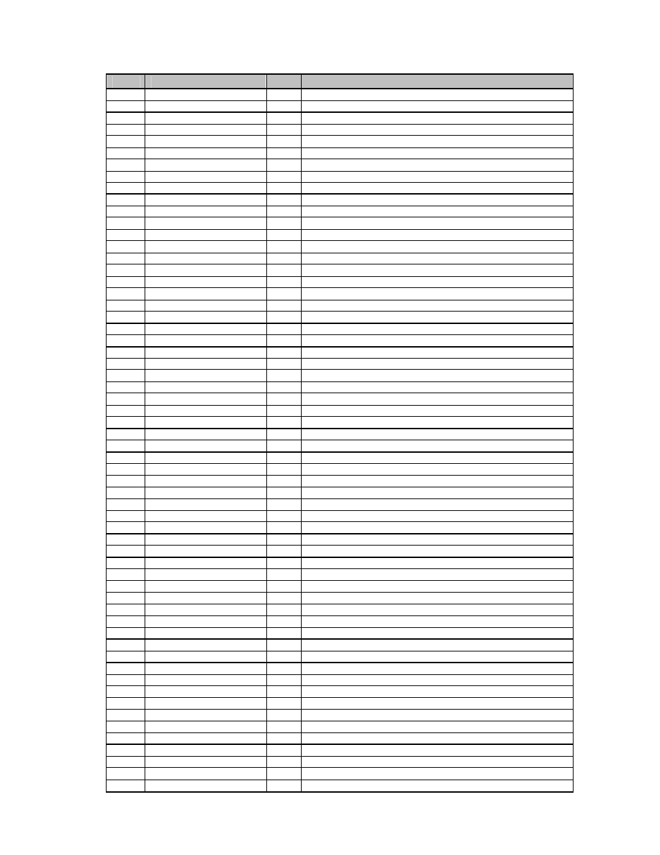 X-bars parts identification table | Trixter X-Bike User Manual | Page 33 / 43