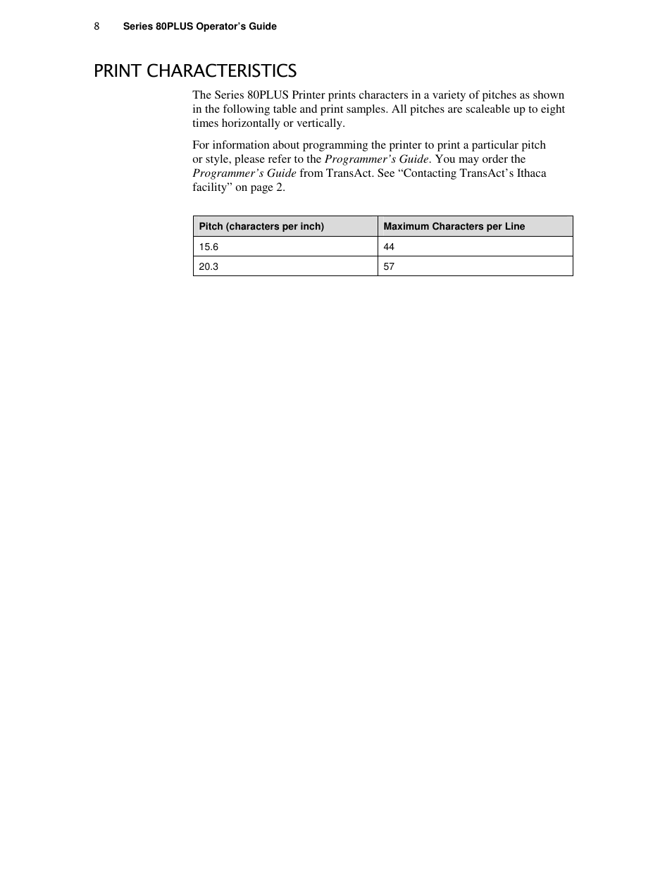 TransAct Technologies ITHACA 80PLUS User Manual | Page 18 / 45