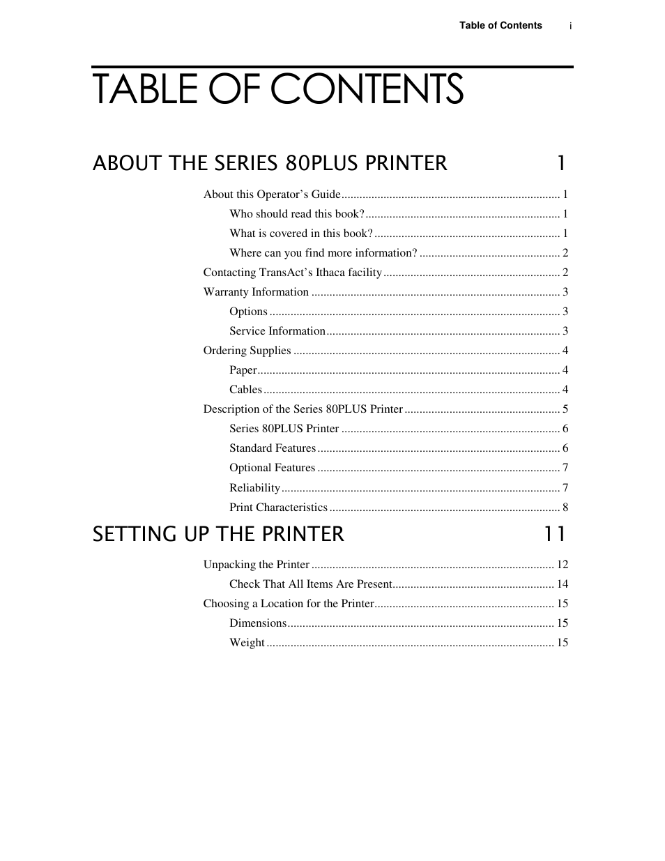 TransAct Technologies ITHACA 80PLUS User Manual | Page 7 / 45