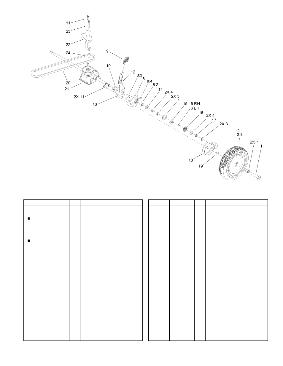 Transmission assembly | Toro SUPER RECYCLER 20055 User Manual | Page 6 / 24