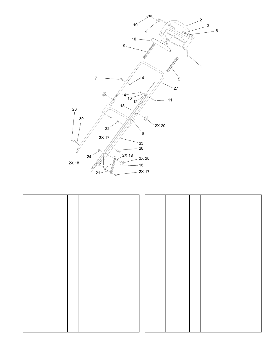 Handle assembly | Toro SUPER RECYCLER 20055 User Manual | Page 9 / 24