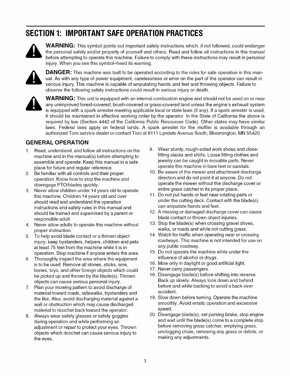 Toro 13AX60RG744 User Manual | Page 3 / 36