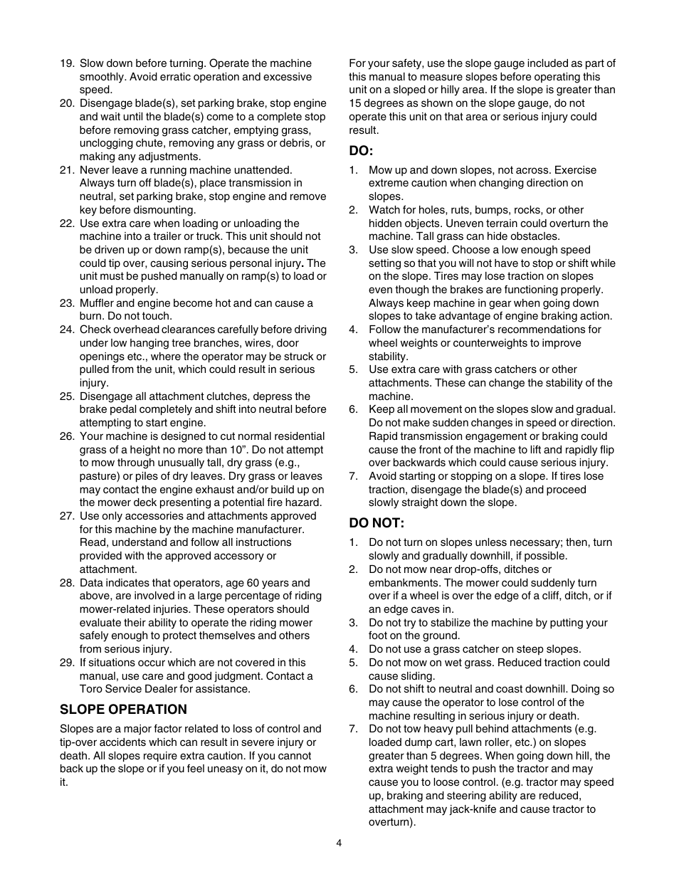 Toro LX420 User Manual | Page 4 / 36