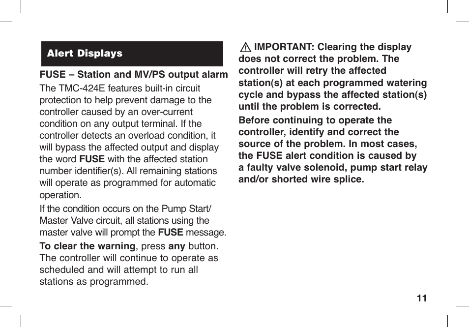 Toro TMC-424E User Manual | Page 11 / 36