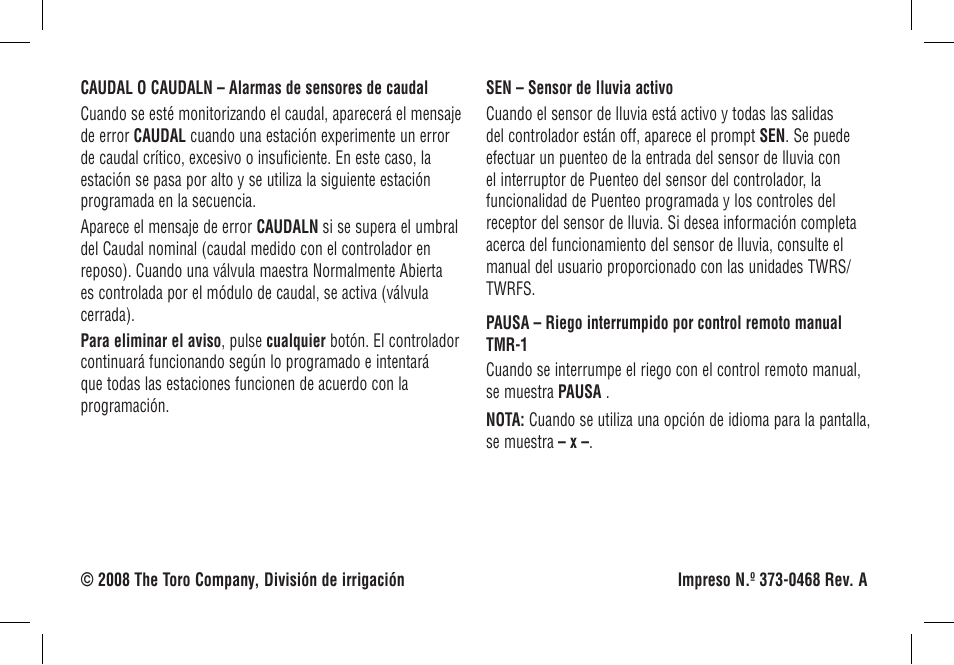 Toro TMC-424E User Manual | Page 24 / 36