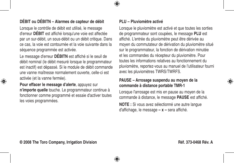 Toro TMC-424E User Manual | Page 36 / 36
