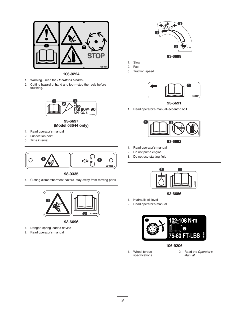 Toro 5400-D User Manual | Page 9 / 52