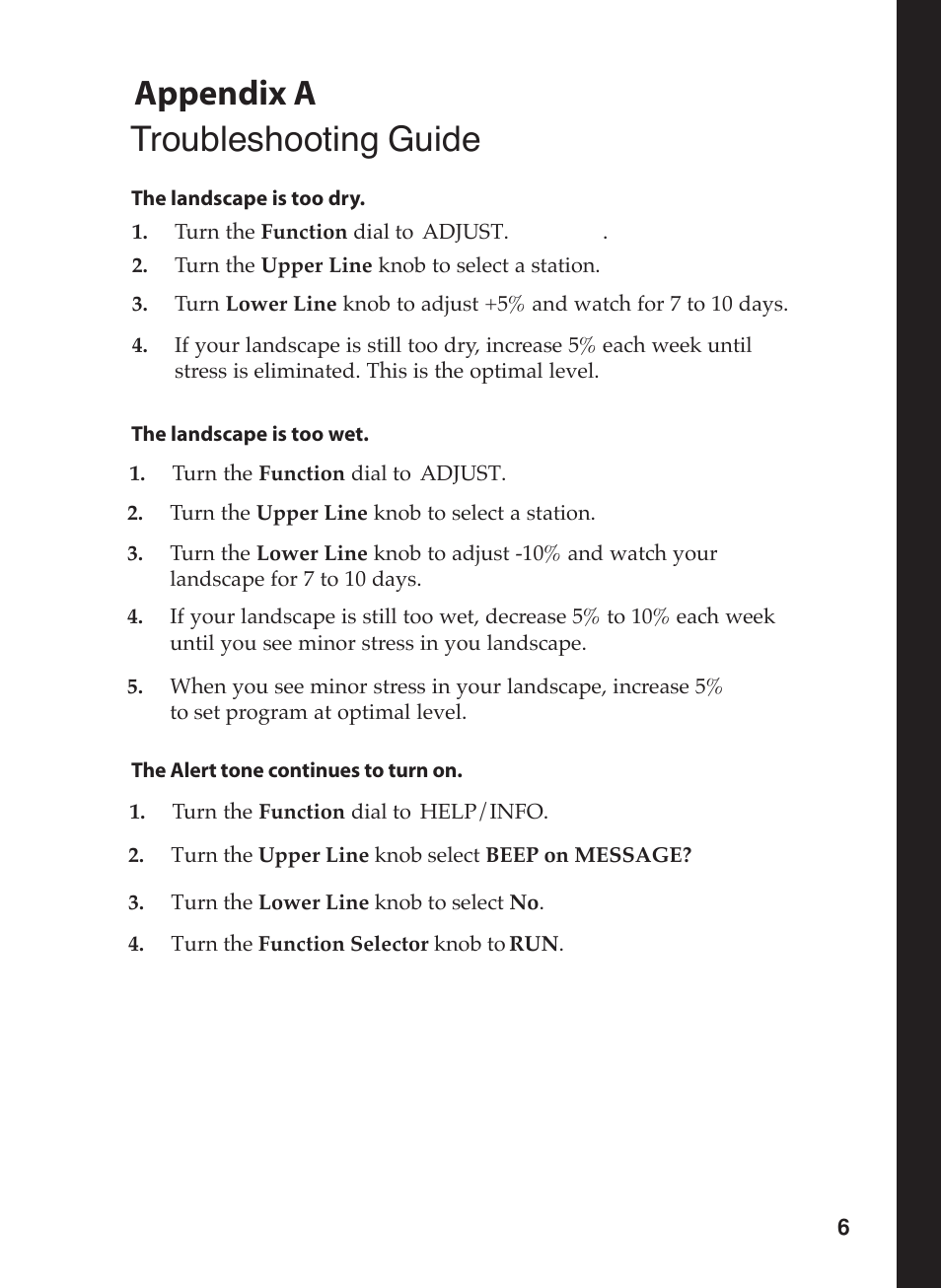Troubleshooting guide appendix a | Toro 12 User Manual | Page 71 / 88