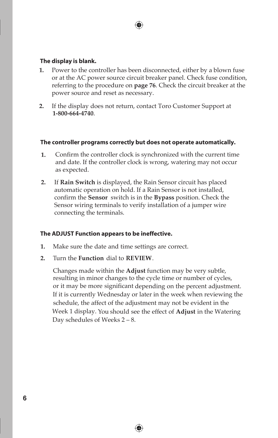 Toro 12 User Manual | Page 72 / 88