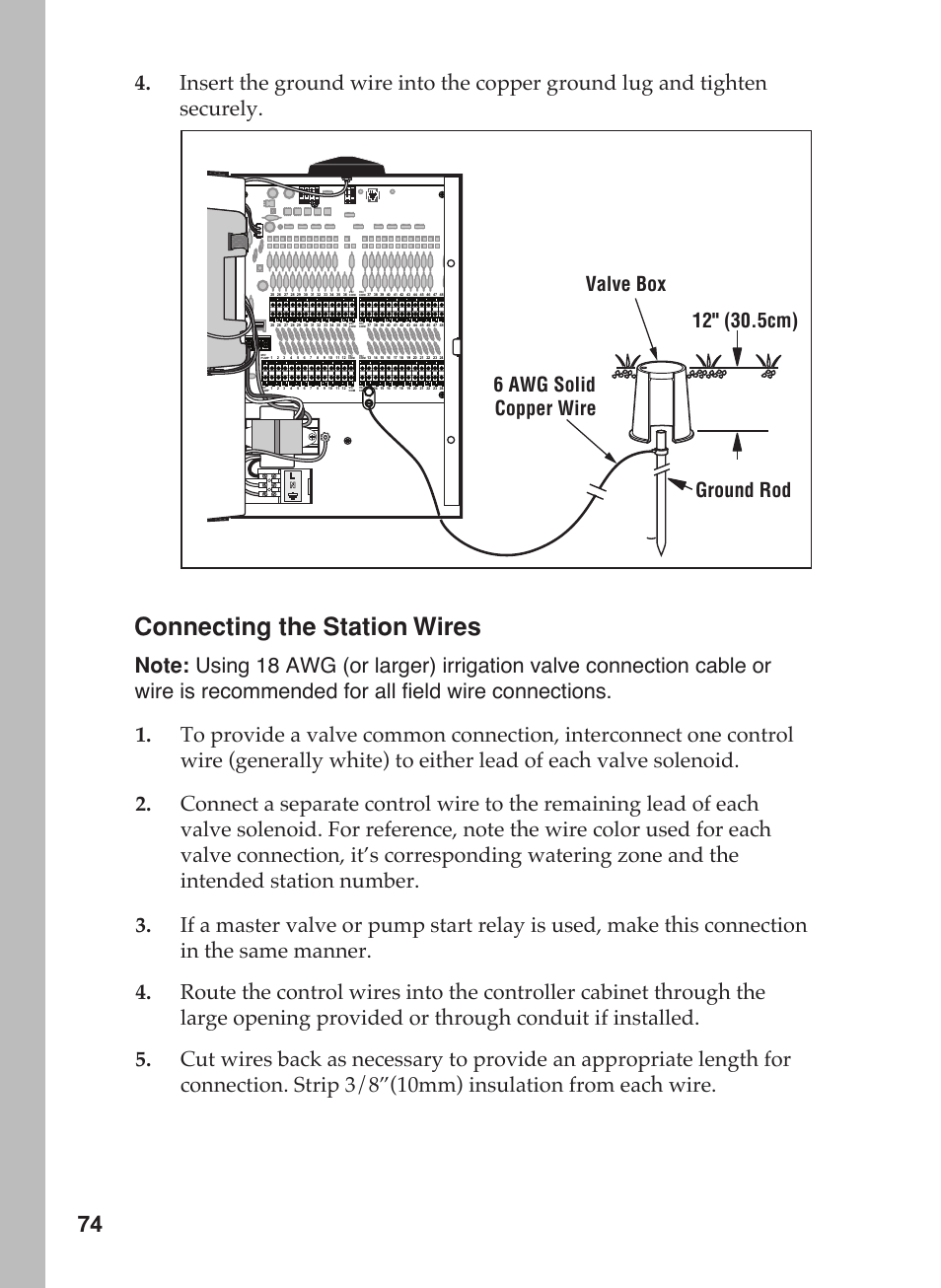 Connecting the station wires | Toro 12 User Manual | Page 80 / 88