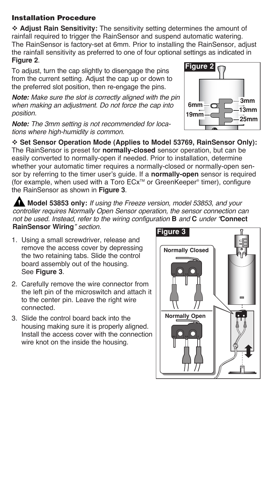 Toro WIRED RAINSENSOR 53853 User Manual | Page 2 / 12