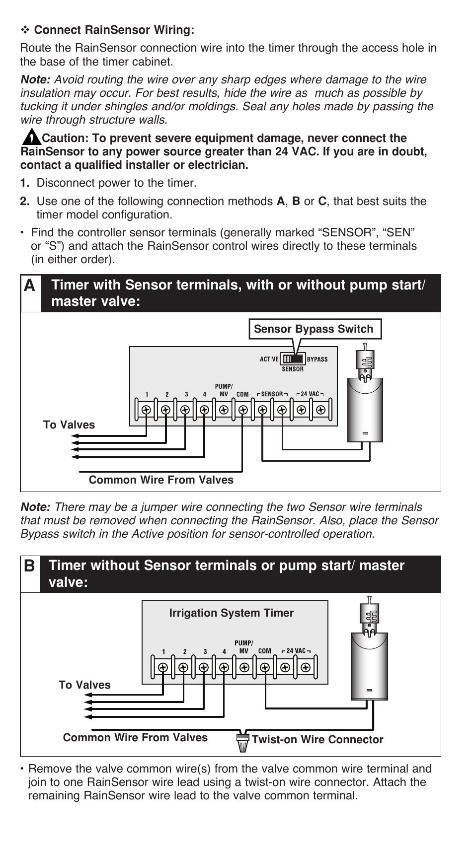 Toro WIRED RAINSENSOR 53853 User Manual | Page 4 / 12
