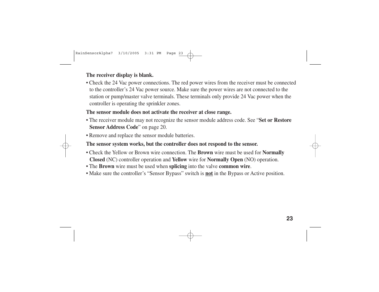 Toro TWRS User Manual | Page 25 / 28