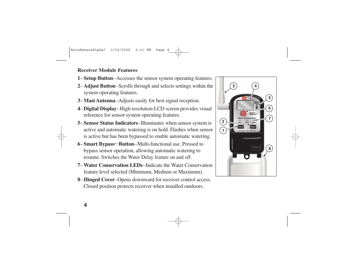 Toro TWRS User Manual | Page 6 / 28