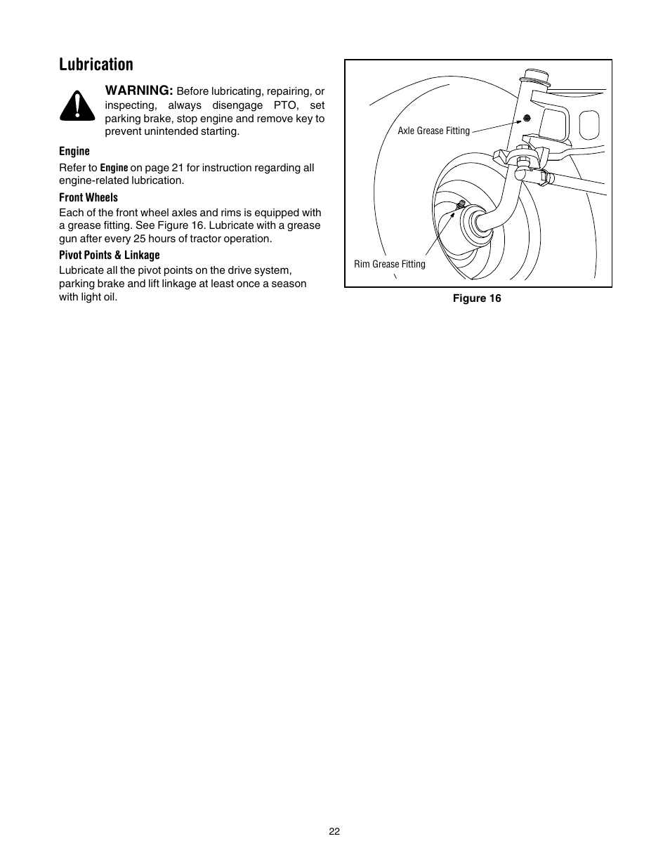 Lubrication | Toro 71430 User Manual | Page 22 / 32