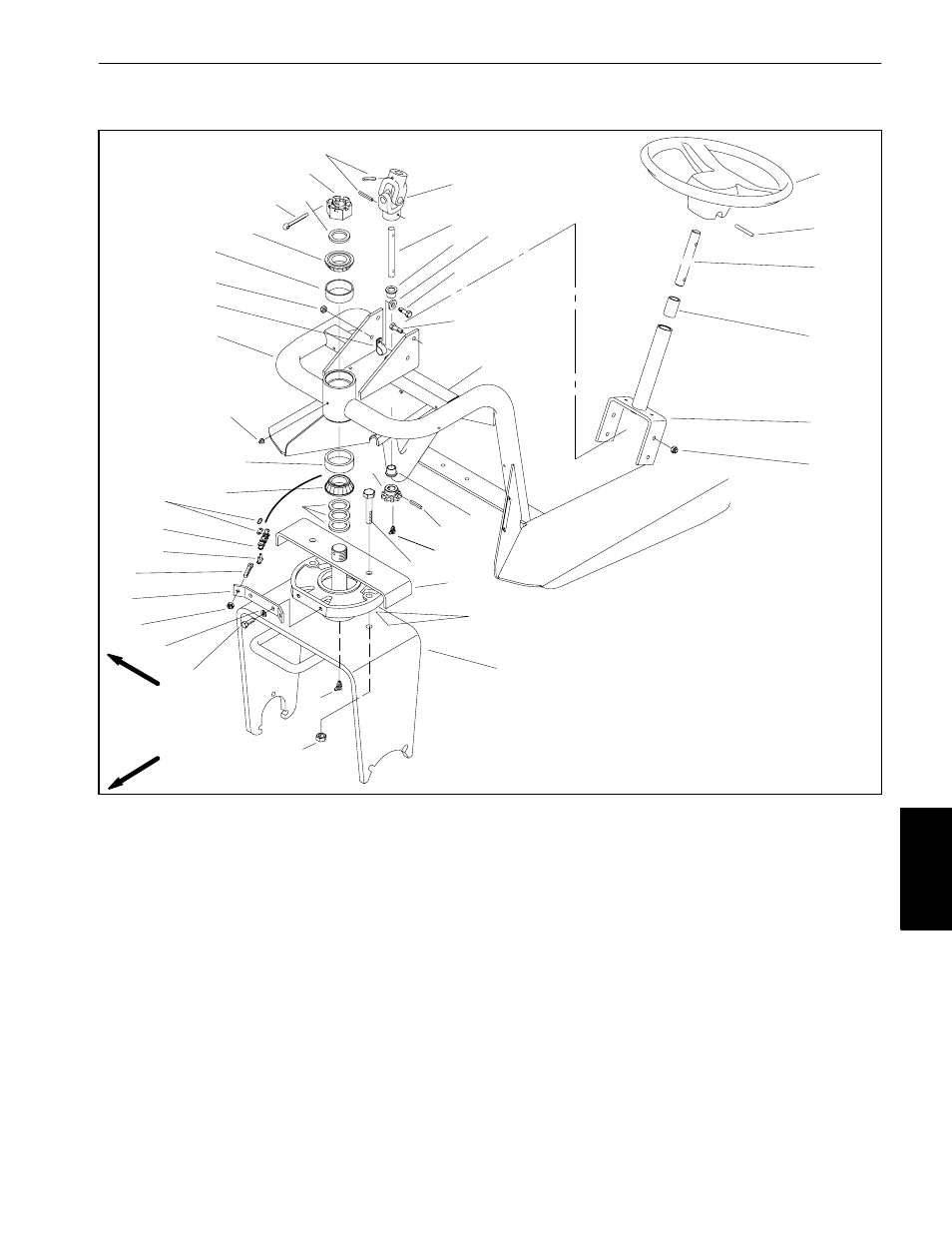 Front fork and steering (newer sp 3020 models) | Toro Sand Pro 5020 User Manual | Page 159 / 170