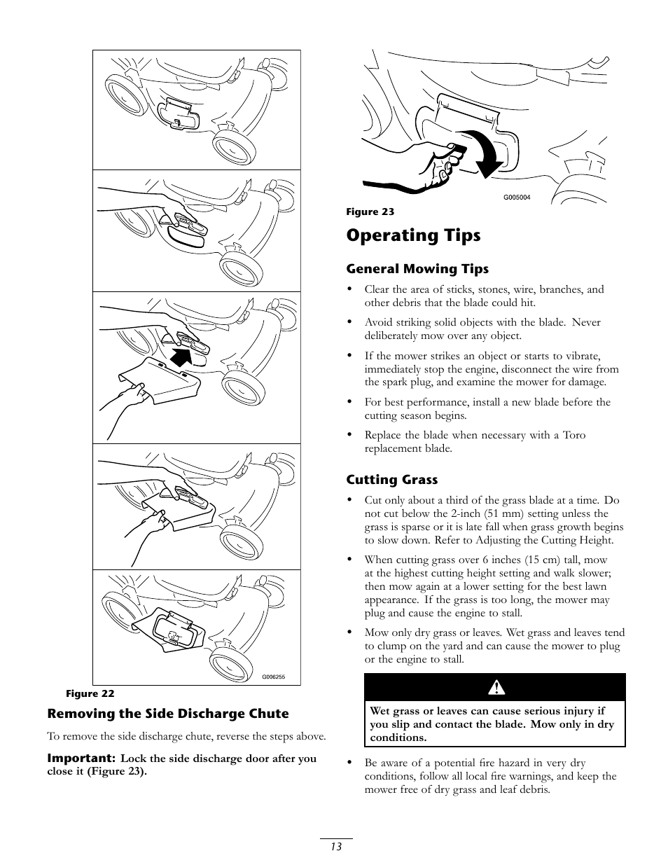 Operating tips | Toro 20067 User Manual | Page 13 / 20
