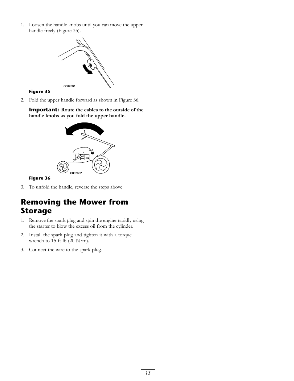 Removing the mower from storage | Toro 20016 User Manual | Page 13 / 16