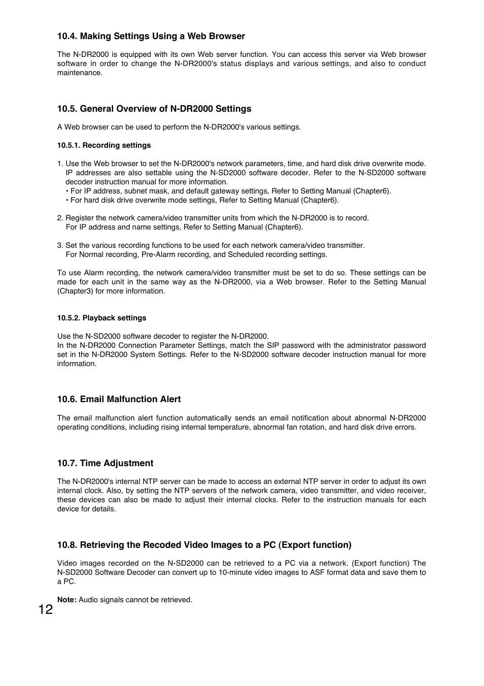 Toro N-DR2000 User Manual | Page 12 / 20