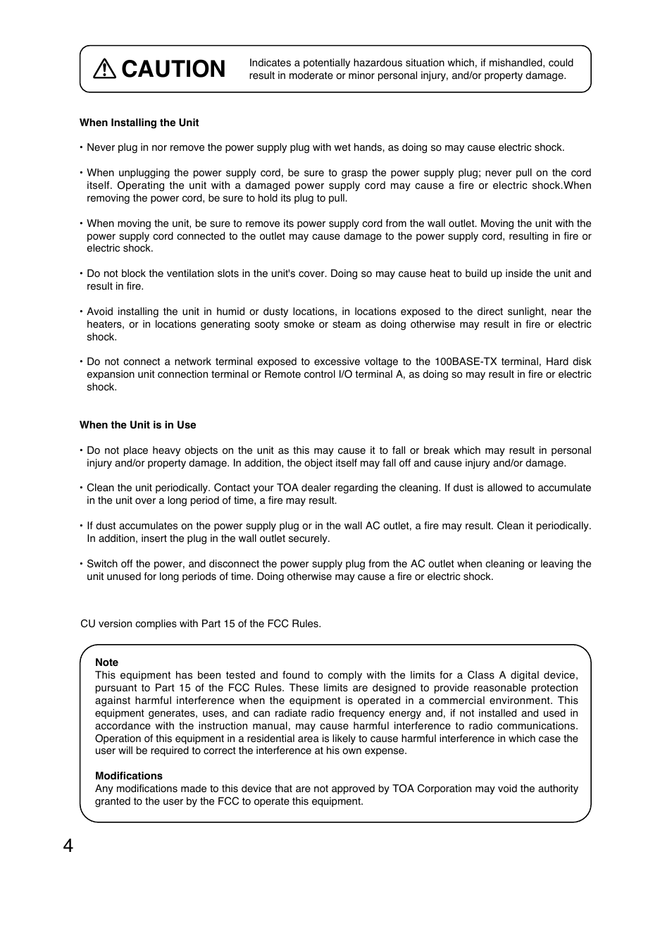 Caution | Toro N-DR2000 User Manual | Page 4 / 20