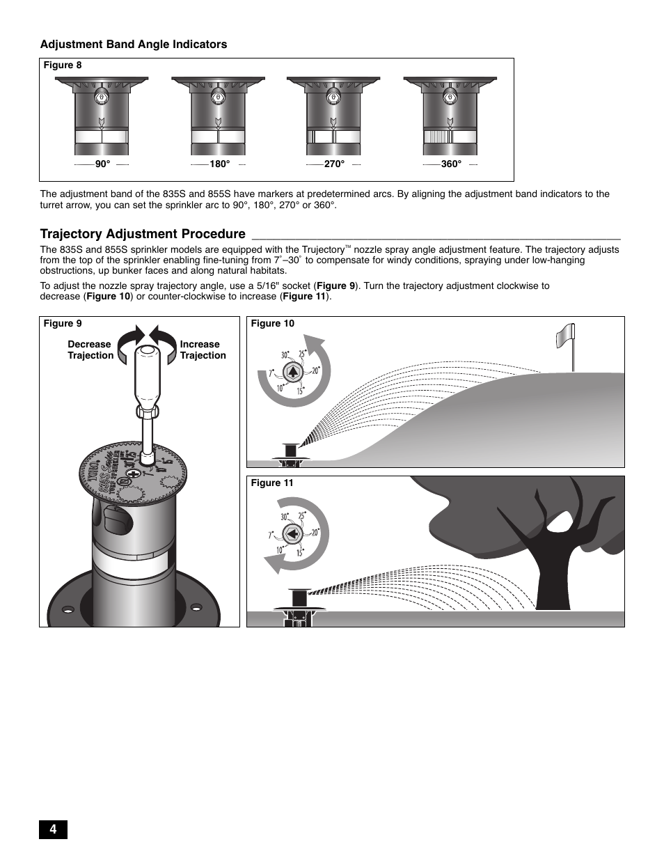 Trajectory adjustment procedure | Toro 835S User Manual | Page 4 / 9