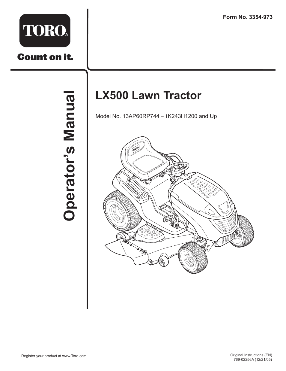 Toro LX500 User Manual | 36 pages